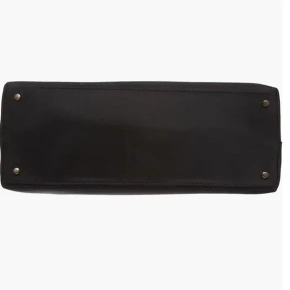Kate Spade Large Laptop Tote Womens Black Nylon Leather Shoulder Bag Marybeth